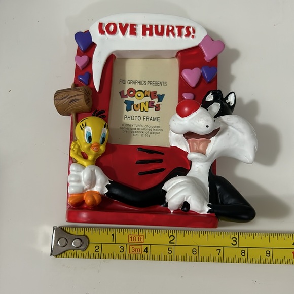 🖤1994💕RARE DESIGN💕Tweety & Sylvester stand-up picture frame - Picture 11 of 17